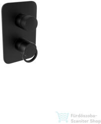 Bugnatese B-Color falsík alatti kád /zuhany csaptelep belső egységgel, matt fekete 6732NE (6732NE)