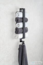 SAPHO RIDDER STYLE törölközőtartó, 400x30mm, matt fekete (11122110) (11122110)