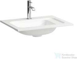 Laufen MEDA 57, 7x44, 5 cm-es bútorra építhető mosdó túlfolyó nélkül, matt fehér H8141137571111 (H8141137571111)