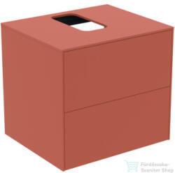 Ideal Standard CONCA 60, 2x50, 5 cm-es 2 fiókos szekrény kivágott lappal, mosdó nélkül, Sunset matt T3940Y3 (T3940Y3)