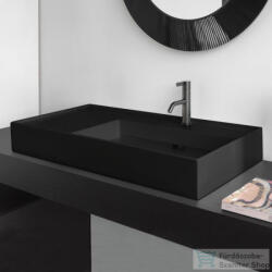 Laufen Kartell By Laufen 90x46 cm-es mosdó, bal oldali polccal, 1 csaplyukkal, matt fekete H8103397161111 (H8103397161111)