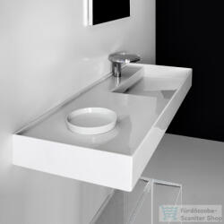 Laufen Kartell By Laufen 120x46 cm-es mosdó, speciálisan fedett lefolyóval, LCC Active bevonattal, fehér H813333A001111 (H813333A001111)