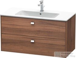 Duravit Brioso mosdó alá építhető 2 fiókos alsószekrény krómozott fogantyúval, 1020x479 mm, Natural Walnut Decor BR410301079 (BR410301079)