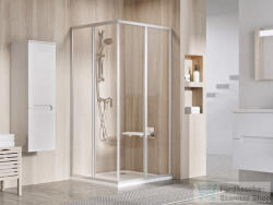 RAVAK SUPERNOVA SRV2+SRV2 90x100 cm-es tolóajtós, sarokbelépős zuhanykabin, szatén/transparent 14V70UO2Z1SET90100 (14V70UO2Z1SET90100)