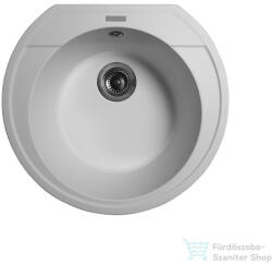 LunArt Alma 52, 5x48, 3 cm-es öntött gránit mosogató medence szifon nélkül, Pearl white 5999861632978 (5999861632978)