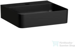 Laufen Val SaphirKeramik 45x42 cm fali mosdó túlfolyó nélkül, matt fekete H8152817161111 (H8152817161111)
