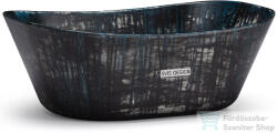 S.V.I.S. Design mosdó 50 cm LIBRA BASIC - BLACKSMITH fekete és kék, matt lakk UBX. LIBRA. BC. 050.000. BS. 02.1 (UBX_LIBRA_BC_050_000_BS_02_1)