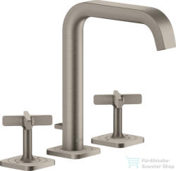 Hansgrohe AXOR CITTERIO E 3 üléses mosdó csaptelep automata leeresztővel, rozsdamentes acél hatású 36108800 (36108800)