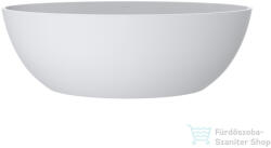 LunArt Amina 180x80 cm-es szabadon álló öntöttmárvány kád szifon nélkül, matt fehér 5999123007230 (5999123007230)