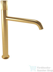Bugnatese MOON magasított mosdó csaptelep click-clack leeresztővel, szálcsiszolt arany 7297SCOS (7297SCOS)
