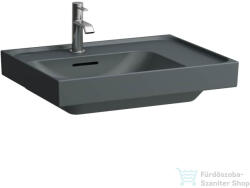 Laufen MEDA 60x46 cm-es csiszolt aljú mosdó jobb oldali polccal, matt graphite H8181117581041 (H8181117581041)