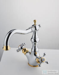 Bugnatese ARCADIA mosdó csaptelep leeresztő nélkül, króm/arany 8334SCRDO (8334SCRDO)