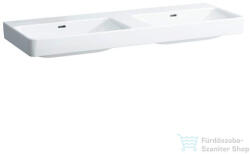 Laufen Pro S 130x46, 5 cm-es pultra ültethető dupla mosdó csaplyuk nélkül, LCC Active bevonattal, fehér H814968A001091 (H814968A001091)