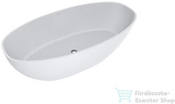 LunArt Summer 180x87 cm-es szabadon álló öntöttmárvány kád szifon nélkül, matt fehér 5999123007254 (5999123007254)