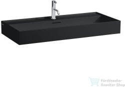 Laufen Kartell 100x46 cm-es csiszolt aljú mosdó, matt fekete H8163377161041 (H8163377161041)