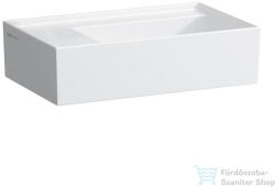 Laufen Kartell By Laufen 46x28 cm-es kézmosó, csaplyukk és túlfolyó nélkül, speciális rejtett lefolyóval, matt fehér H8153357571121 (H8153357571121)
