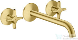 Hansgrohe AXOR ONE falsík alatti mosdó csaptelep 22 cm-es kifolyóval, szálcsiszolt sárgaréz 48430950 (48430950)