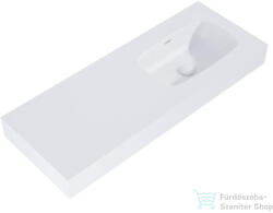 AREZZO design MABEL öntöttmárvány falra szerelhető mosdó 120 cm, jobb, matt fehér AR-168876 (AR-168876)