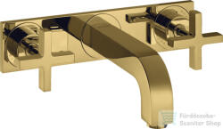 Hansgrohe AXOR CITTERIO falsík alatti mosdó csaptelep 22, 5 cm-es kifolyóval, alaptest nélkül, polírozott arany hatású 39144990 (39144990)