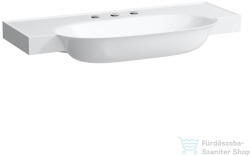 Laufen The New Classic 100x48 cm-es szekrényre illeszthető mosdó 3 csaplyukkal, túlfolyó nélkül, matt fehér H8138577571581 (H8138577571581)