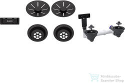 BLANCO Le és túlfolyó készlet 2X3, 5" InFino lefolyó-távműködtető nélkül, matt fekete 207438 (207438)