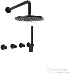 Bugnatese MOON falsík alatti zuhanyrendszer belső egységgel, zuhanyszettel, matt fekete 7127NE (7127NE)