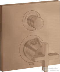 Hansgrohe AXOR Citterio falsík alatti termosztátos kád/zuhany csaptelep alaptest nélkül, szálcsiszolt vörös arany hatású 39705310 (39705310)