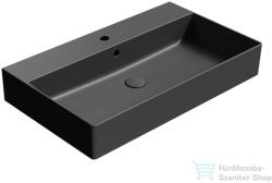SAPHO GSI KUBE X kerámiamosdó, 80x47cm, matt fekete (9422126) (9422126) - furdoszoba-szaniter