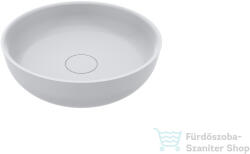 LunArt Luke 40 cm-es pultra ültethető öntöttmárvány mosdó csaplyuk és túlfolyó nélkül, matt fehér 5999123006127 (5999123006127)