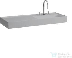 Laufen Kartell By Laufen 120x46 cm-es mosdó, bal oldali polccal, 3 csaplyukkal, matt szürke H8133337591581 (H8133337591581)