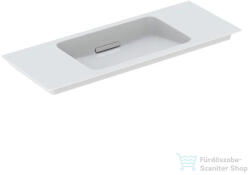 Geberit ONE 105x40 cm-es mosdó One bútorhoz csaplyuk-és túlfolyó nélkül, KeraTect mázzal, fényes króm takarólappal, fehér 500.396. 01.1 (500396011)