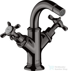 Hansgrohe Axor Montreux kétkaros bidé csaptelep automata leeresztővel, polírozott fekete króm 16520330 (16520330)