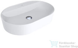 LunArt Amanda 60x40 cm-es pultra ültethető öntöttmárvány mosdó túlfolyó nélkül, matt fehér 5999123002983 (5999123002983)