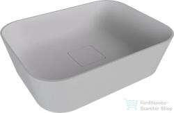 SAPHO BANERA SQUARE öntöttmárvány mosdó, 50x36cm, matt fehér (14596MAT) (14596MAT)