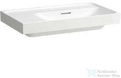 Laufen MEDA 80x46 cm-es falra/bútorra szerelhető mosdó csaplyuk nélkül, bal oldali pulttal, matt fehér H8171157571091 (H8171157571091)