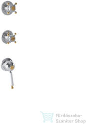 Bugnatese OXFORD 2 utas falsík alatti zuhany csaptelep csempeszeleppel, belső egységgel, króm/arany 6305CRDO (6305CRDO)