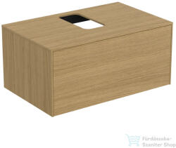 Ideal Standard CONCA 80, 2x50, 5 cm-es 1 fiókos szekrény kivágott lappal, mosdó nélkül, light oak T3929Y6 (T3929Y6)