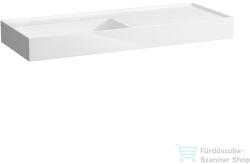 Laufen Kartell By Laufen 120x46 cm-es mosdó, jobb oldali polccal, csaplyuk nélkül, fehér H8133320001121 (H8133320001121)