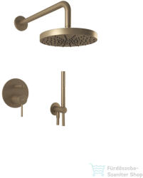Bugnatese Kline falsík alatti komplett zuhanyrendszer 22, 5 cm-es esőztetővel, belső egységgel, zuhanyszettel, matt bronz 5774BO (5774BO)