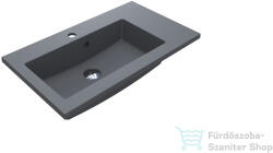 LunArt Liam 700 L 70x40 cm-es beépíthető öntöttmárvány mosdó, szürke kvarc 5999123001115 (5999123001115)