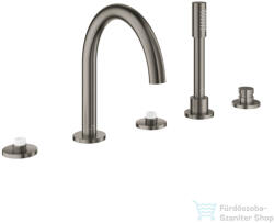 GROHE ATRIO PRIVATE 5 üléses kádtöltő csaptelep fogantyú és alaptest nélkül, Brushed Hard Graphite 25224AL0 (25224AL0)