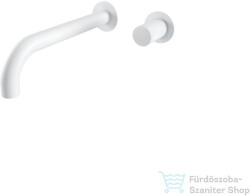 Bugnatese MOON falsík alatti mosdó csaptelep 22 cm-es kifolyóval, click-clack leeresztővel, belső egységgel, matt fehér 7246SCBI (7246SCBI)