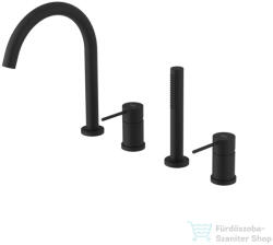 SAPHO ULTRAMIX kádperemre építhető csaptelep, kifolyócsővel és kézizuhannyal, matt fekete (UT052B) (UT052B) - furdoszoba-szaniter