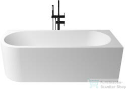 Zenon CORNER MATE 170x70 cm-es jobbos aszimmetrikus kád lábbal, click-clack leersztővel, matt fehér ZZD000000C (ZZD000000C)