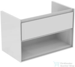 Ideal Standard CONNECT AIR 80x44 cm-es 1 fiókos alsószekrény pult és mosdó nélkül, Fényes/matt fehér E0827B2 (E0827B2)