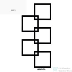 Radeco LOCO 5 MINI 1123x500 design radiátor, RAL9016 (fényes fehér) színben, balos (Radeco_LOCO_5_MINI_B_RAL9016)