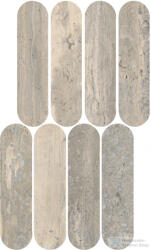 Marazzi Mystone Travertino Silver Lux Mosaico Ovale 20x36, 5 cm-es fali csempe M9PK (M9PK)