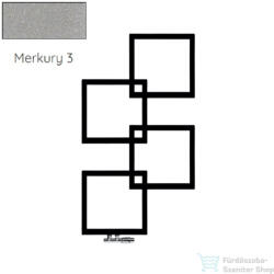 Radeco LOCO 4 MINI 915x500 design radiátor, Merkury 3 (metál világosszürke) színben, jobbos (Radeco_LOCO_4_MINI_J_Merkury3)