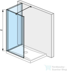 Jika PURE 119, 4/88, 4 cm-es zuhanyfal Jika Perla átlátszó üveggel, fényes ezüst profillal, H2694220026681 (H2694220026681)