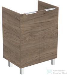 Ideal Standard EUROVIT+ 60x44 cm-es 2 ajtós álló szekrény mosdó nélkül, Flint hickory R0258Y9 (R0258Y9)